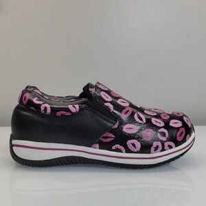 Alegria Sneakers Shoe EU 37 US 7.5‎ Kiss Lipstick Whimsical Arch Support Comfort